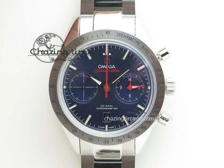 0413 Sustainable Planet Ocean Master Chronometer Chrono SS OM 1:1 Best Edition Black Dial On SS Bracelet A 8179